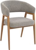 DÉJA Living Eetkamerstoel Fureso - Taupe/Naturel - Set van 2