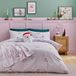 Catherine Lansfield Vintage Kerst Kerstman Omkeerbare King Dekbedovertrek Set met Kussensloop Roze