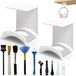 Casque support montage mural 2 pièces blanc avec kit de nettoyage