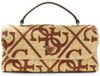 GUESS Kirsten Top Handle Flap Bag Natural / Caramel beige