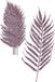 Othmar Decorations kerstdecoratie bladeren 6x-lichtroze 24 cm glitter