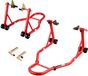 VEVOR Motorfietsstandaard Voor- en Achterspoolift Paddock Swingarm Rood 385kg