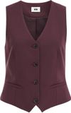 WE Fashion Dames getailleerde gilet Aubergine Maat 46