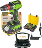 Procraft PA18PRO DFR-1B-C accuboormachine 20 V 30 Nm borstelloos + 1x accu 2,0 Ah + oplader + koffer