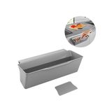 Avilia Organische afvalbak voor werkblad, container voor schalen en afval, van kunststof, 35 x 16 x 13 cm, grijs