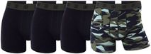 CR7 Boxershorts Verpakking van 4 Zwart/Groen Katoenmix Mannen L
