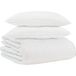 Duvet d'hiver avec oreiller 3 pièces blanc plume de canard