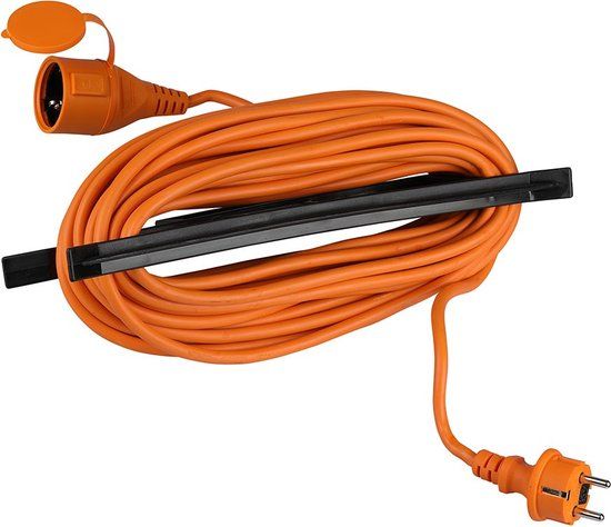 V-TAC VT-3002-15 Verlengkabel - Oranje & Zwart - 15m - IP44
