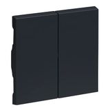 LEGRAND, SEANO seriewip voor serieschakelaar, dubbele wisselschakelaar en dubbele knop, schakelaarafdekking, wipplaat, kleur: antraciet gelakt, 765408