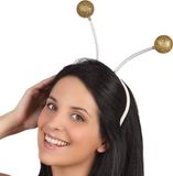 Atosa Verkleed diadeem discoballen/Aliens sprieten - goud