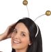 Atosa Verkleed diadeem discoballen/Aliens sprieten - goud