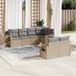 Maison Exclusive - Ensemble de meubles de jardin 7 pièces avec canapé et coussins, beige, en polyrotin