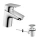 Hansgrohe 71070000 Logis Waterkraan, Chroom/Hard Graphite geborsteld