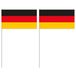 Merkloos / Sans marque Duitsland Zwaaivlaggetje - 10x - 24 cm - Papier - Handvlaggetje - Landen Versiering - Vlag