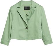 s.Oliver Vrouwen Blazer Saliegroen Katoen Regular Fit Lange Mouw