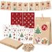 Calendrier de l'Avent à remplir, 24 pochettes en papier, marron