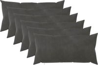vidaXL - Kussensloop - 6 stuks - HEERLEN - Donkergrijs - 40 x 70 cm - Katoensatijn