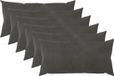 vidaXL - Kussensloop - 6 stuks - HEERLEN - Donkergrijs - 40 x 70 cm - Katoensatijn