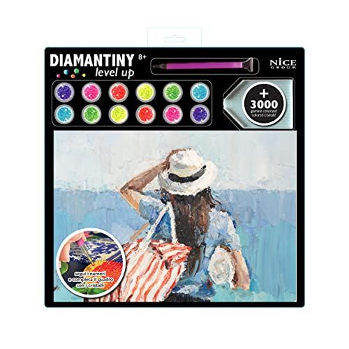 DIAMANTINY Level Up - Landscape Painting - Vacation meisje aan zee Diamond, A4, 8056779963536