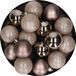 Cosy&Trendy Billiet - Vanlaere Kerstversiering set mix mat/glans/glitter kerstballen in het champagne 6 en 8 cm pakket - 36x stuks