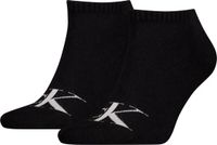 Calvin Klein 2-paar sneakersokken - Logo monogram - 46 - Zwart