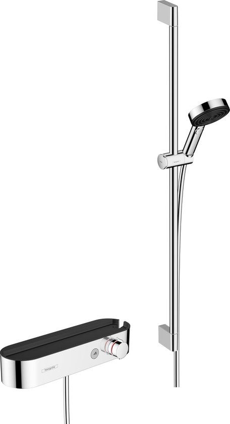 Hansgrohe Pulsify Select S Doucheset met Thermostaat, Glijstang 90cm - Chroom