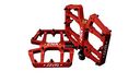 Greendonkey Tatze pedaal LINK titanium platform, 14 pinnen per kant (rood)