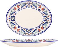 Bonna Serveerschaal - Kadim - Porselein - Multikleur - Ovaal - 31 cm - set van 2