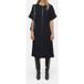 Robe mi-longue à manches fermées Noir