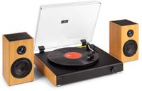 Audizio RP337BB Platenspeler met Bluetooth Speakers - Bamboe
