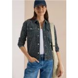 Chemise en jean avec imprimé léopard