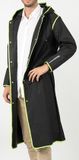 Perletti Zwarte regenjas City Trench met lime bies S