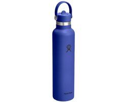 Hydro Flask Standard Mouth Flex Straw Cap Capri Blue thermosfles, 621 ml