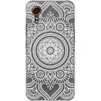 Samsung Galaxy XCover 7 Bedrukt siliconen hoesje Mandala blanc