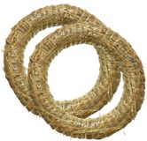 Kaemingk Couronne décorative en paille - 2x - 30 cm - Beige