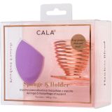 CALA 76282 Paarse platte spons voor gezichtsmake-up