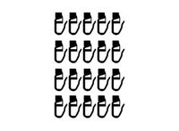 Obelink Glisseurs de rideau avec crochet (lot de 20) - noir