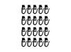 Obelink Glisseurs de rideau avec crochet (lot de 20) - noir