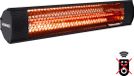 VONROC Heater Marsili Compact – 2000W – Zwart – Voor muur of plafond – Lowglare element