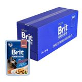 Brit Premium natvoer voor katten, kippenfilets in saus, 24 x 85 g