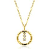 Zinzi ZIC2820Y 925 zilveren collier met hanger 45 cm