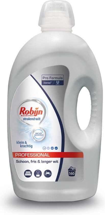 Robijn Professional Vloeibaar Wasmiddel Klein & Krachtig Witte Was 160 Wasbeurten - 4,32 liter