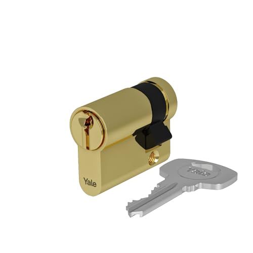 Yale 500 Plus-serie Euro-profielcilinder - helft - 30 - gepolijst messing