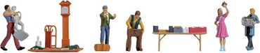 NOCH 16280 H0 Vlooienmarktset 1 figuren Geverfd, Staand
