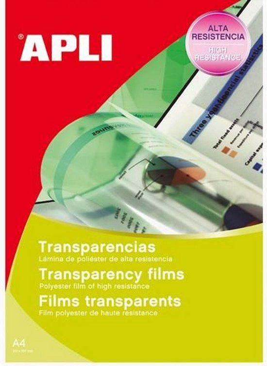 Apli Printer Labels White Transparent 20 Sheets 210 x 297 mm