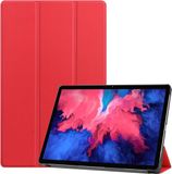 Lunso 3-Vouw Sleepcover Hoes - Geschikt voor Lenovo Tab P11 / P11 Plus - Rood