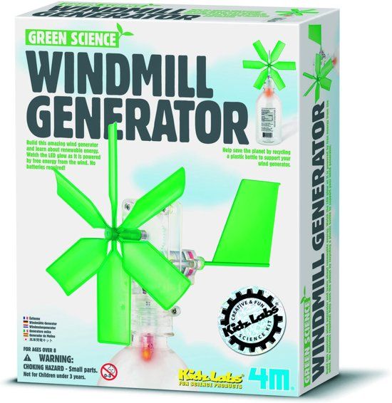 4M Kidzlabs Green Science Windmolen Generator - Groen
