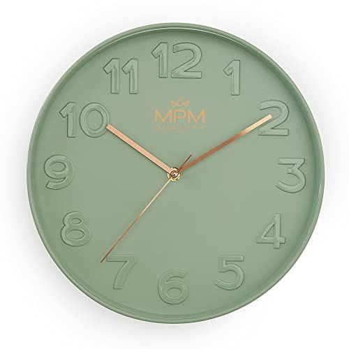 MPM Moderne wandklok - Groen - 305x305x42 mm - E01.4155.40