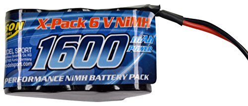 Carson 500608159 - Accu Pack ontvanger 6V, 1600 mAh, NiMH, Hump