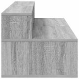 vidaXL Studio bureau Grijs Sonoma 152 x 42,5 x 36 cm Bewerkt hout